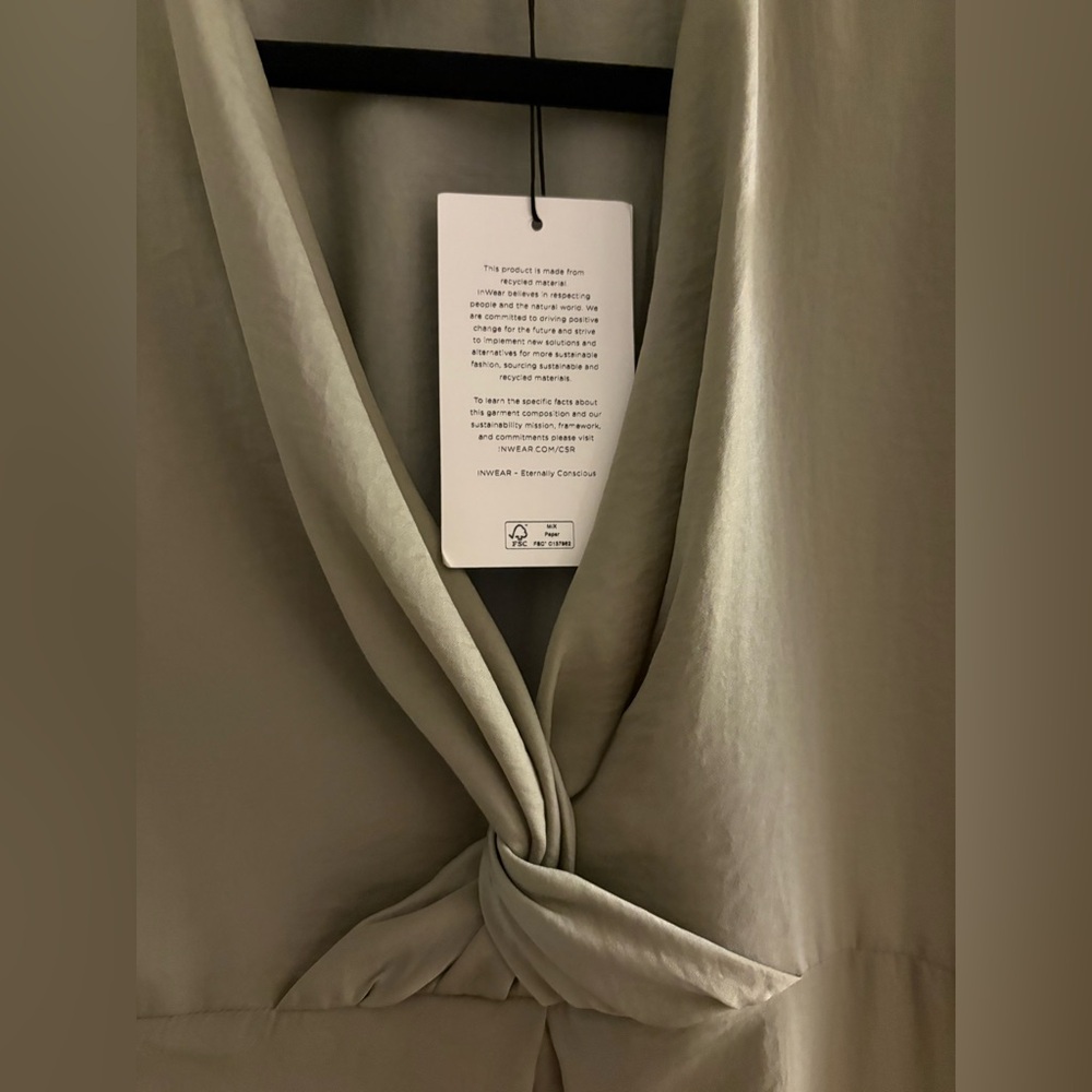 NWT InWear dress in olive green in size 4 - Picture 7 of 10